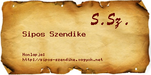 Sipos Szendike névjegykártya