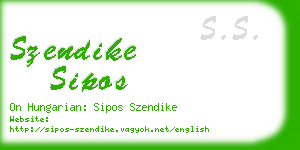 szendike sipos business card